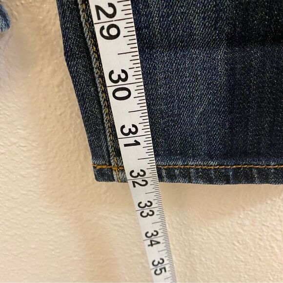 Lucky Brand low mid rise dark wash straight Y2K jeans 32” long inseam  -2/26 - Picture 11 of 13